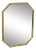 Friedman Brothers Brass Frame Octagon Beveled Wall Mirror For Sale