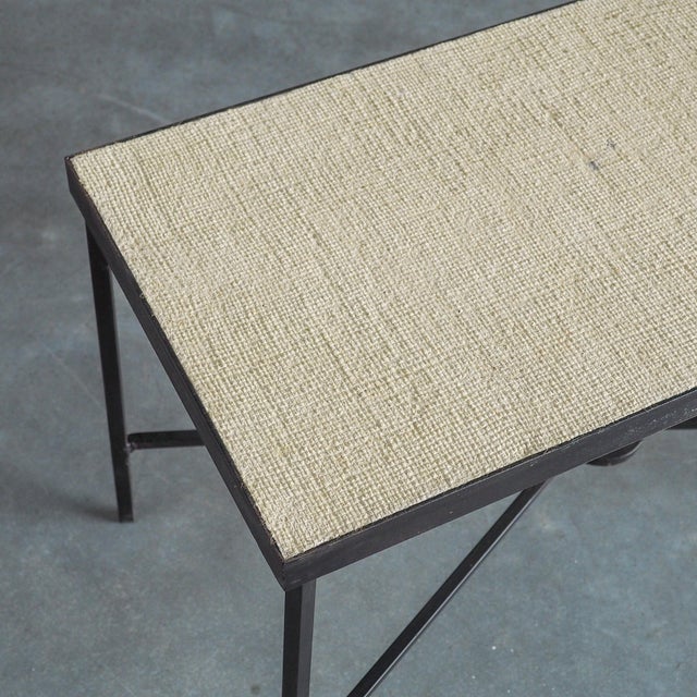 Minimalist Metal Side Tables with Plaster-Fiber Tops, 1960s, Set of 2 For Sale - Image 15 of 18