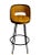 Vintage mid 20th century bamboo and rattan swivel bar stool with iron base. Comfortable and sturdy single stool which...