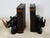 Pair of Antique Carved Wooden Rhinoceros Bookends, Ebonized Finish. For Sale - Image 6 of 9