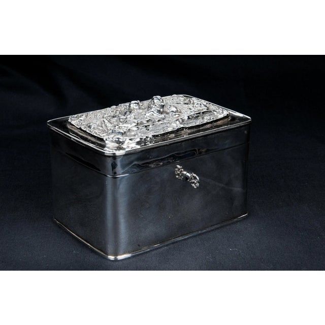 Late 19th Century Continental Silverplate Box For Sale - Image 4 of 11