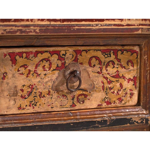 Polychrome Shanxi Kang Table For Sale - Image 11 of 13