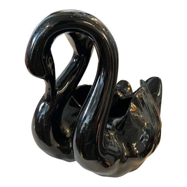 Mid 20th Century Black Swan Planter For Sale