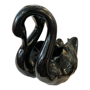 Mid 20th Century Black Swan Planter