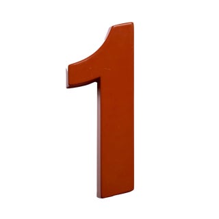 "1" Industrial Salvage Plastic Orange Sign Letter For Sale