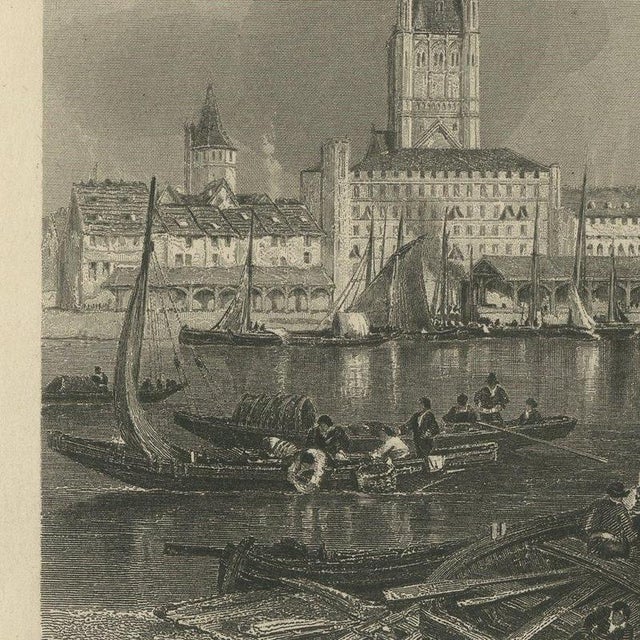 E. I. Roberts, Cologne on the Rhine, German Cathedral City, 1865, Engraving For Sale - Image 4 of 12