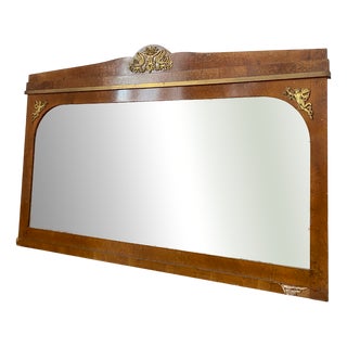 Second Empire Horizontal Mirror in Walnut Burl and Gilt Bronze For Sale