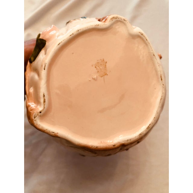 Vintage Majolica Pitcher With Parrot Handle For Sale - Image 4 of 6