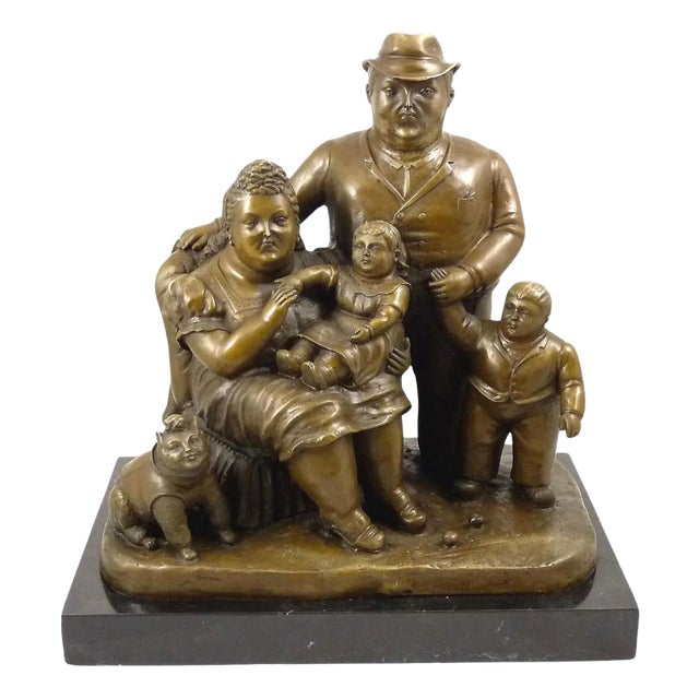 Family Sculpture, 20th Century, Bronze For Sale