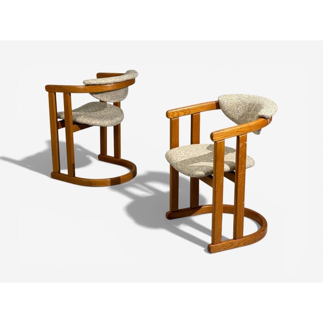 German Modern, Occasional Chairs, Tweed, Beech, Germany, 1960s For Sale - Image 4 of 10