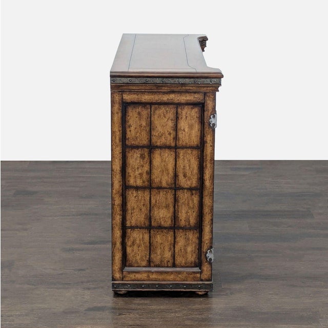 Two Door Cabinet With Metal Accents For Sale - Image 4 of 9