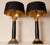 Wood Vintage Italian Table Lamps Corinthian Column Lamps Black Gold Wood Hand Carved - A Pair For Sale - Image 7 of 9
