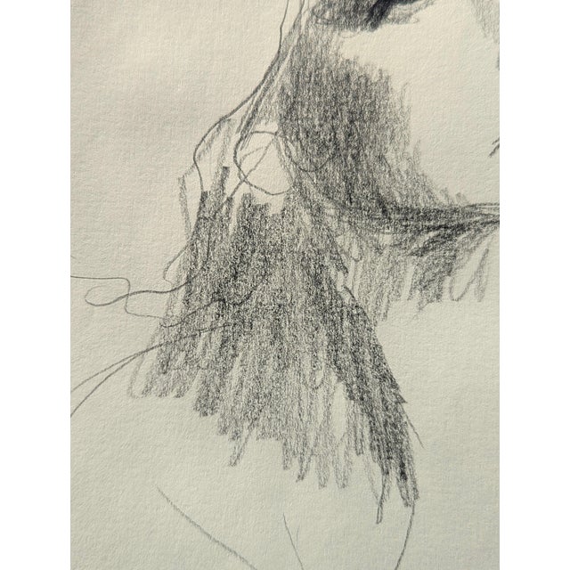 David Adickes Early Modern Black & White Abstract Figurative Elegant Woman Drawing, Mid 20th Century For Sale - Image 10 of 10