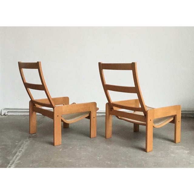 Yngve Ekström Set of Vintage Swedish Beech Lounge Chairs by Yngve Ekström for Swedese, 1970s For Sale - Image 4 of 18