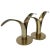 Metal 1940s Swedish Ystad Metall Brass Candlesticks. A Pair For Sale - Image 7 of 8
