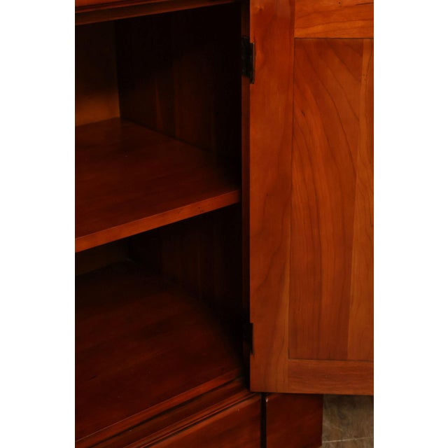 1990s Harden Chippendale Style Cherry Library Bookcase For Sale - Image 5 of 18