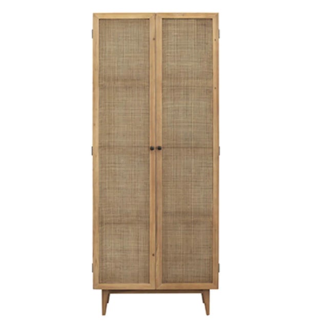 Honey Pine & Cane Storage Chairish