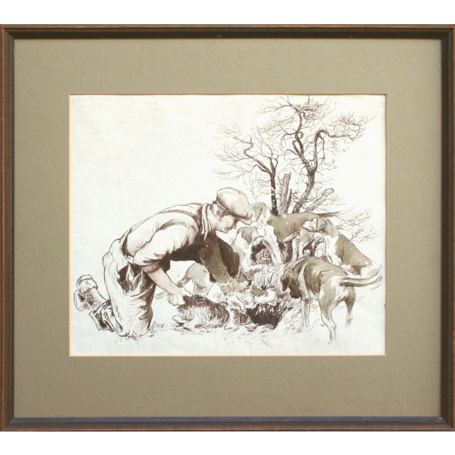 On the Hunt Drawing For Sale