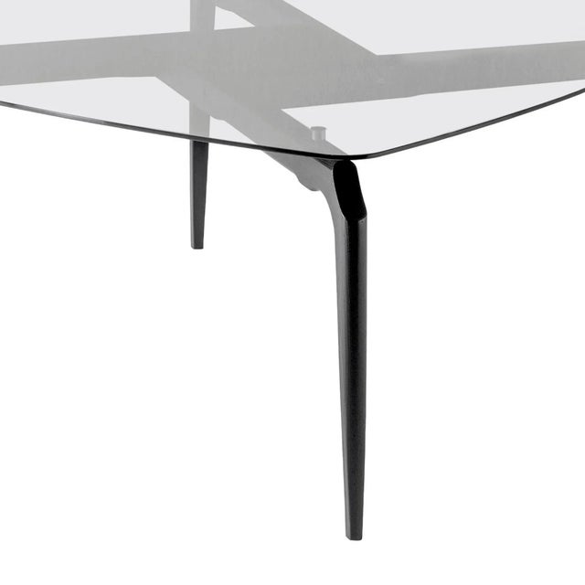 Contemporary Black Ashwood & Glass Gaulino Table by Oscar Tusquets for BD Barcelona For Sale - Image 3 of 6