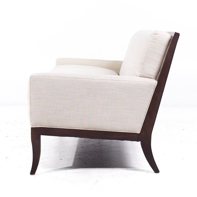 Late 20th Century Hickory Chair Curtis Sofa in J. Robert Scott Ivory Fabric For Sale - Image 5 of 9