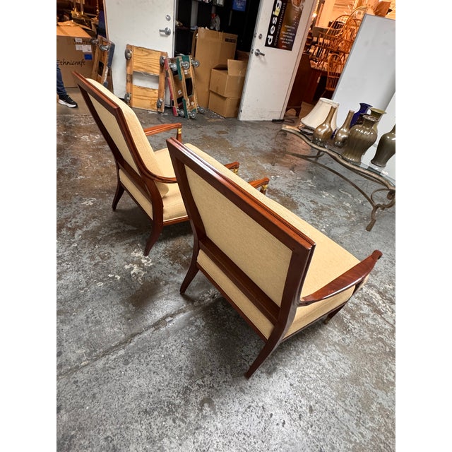 Lucien Rollin Collection for William Switzer Swedish Art Deco Elysee Lounge Chairs, Pair For Sale - Image 10 of 12