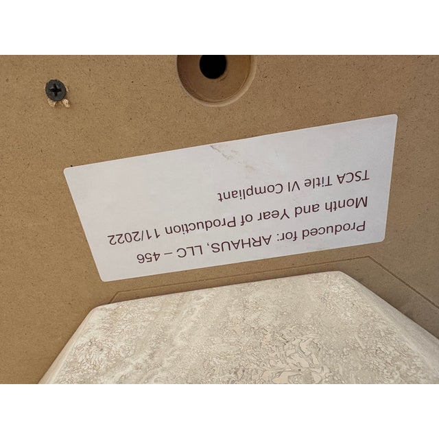 Arhaus Sculptural Stone Pedestal Bistro Table — 38" For Sale - Image 9 of 18