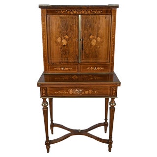 Small Charles X Style Writing Cabinet, 19th Century For Sale