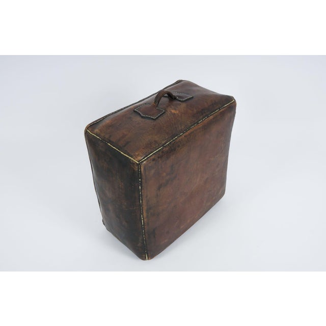 Set of Mid-Century Modern Leather Handmade Neck Poufs, 1960s For Sale - Image 10 of 18