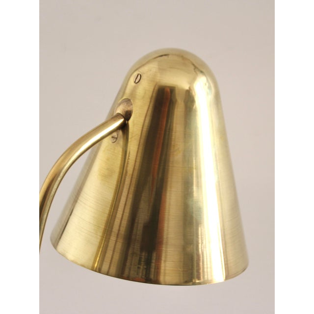 Mid-Century French Adjustable Table Lamp in Brass and Metal by Jacques Biny for Luminalité, 1950s For Sale - Image 9 of 11