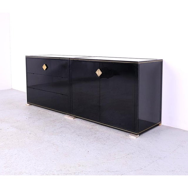 Pierre Vandel Black Lacquered Cabinets by Pierre Vandel, 1970s, Set of 2 For Sale - Image 4 of 18