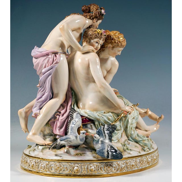 Allegorical Group the Disarming of Cupid by E. Andresen for Meissen, Germany, 1890 For Sale - Image 6 of 15