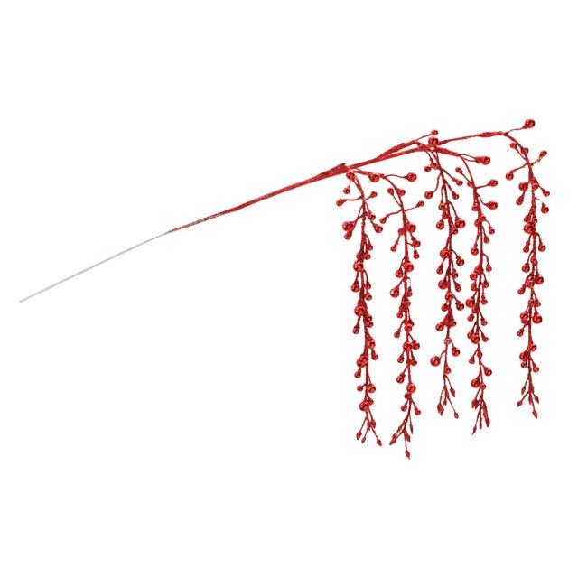 Transform your holiday decor with the Hanging Glitter Berry Spray. Featuring vibrant red berry clusters with a chic...