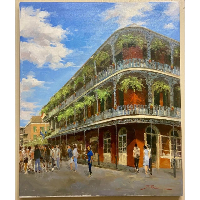 "New Orleans" Contemporary Original City Scene Oil Painting on Canvas by J. Price For Sale - Image 9 of 9