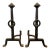Early 1900's Addison Mizner Mediterranean/ Spanish Colonial Revival Hand Forged Wrought Iron Andirons - A Pair For Sale