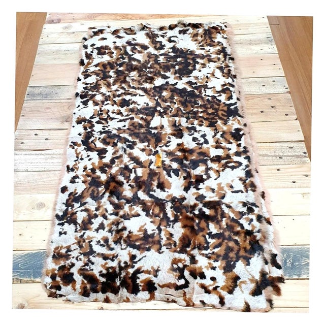 Vintage Animal Skin Fur Cowhide Pillow Cover For Sale - Image 12 of 12