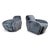 Black Vintage Postmodern Vladimir Kagan Style Swivel Lounge Chairs Newly Reupholstered in Black Boucle - Pair For Sale - Image 8 of 10