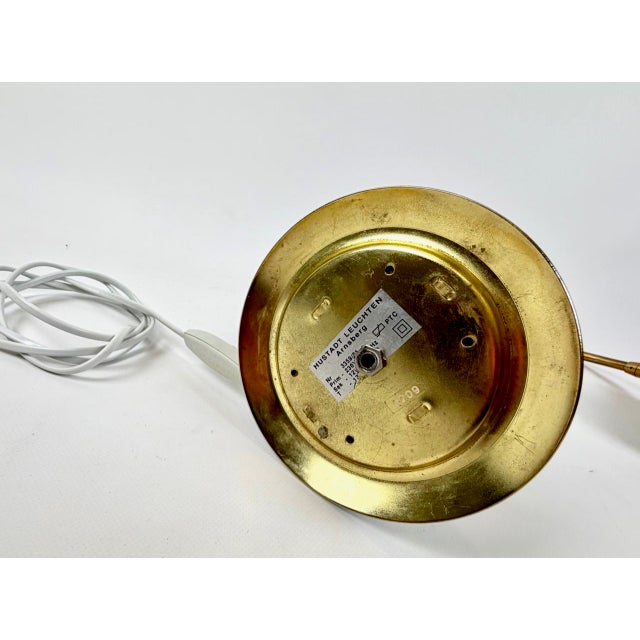 Vintage Brass and Marble Table Lamp from Hustadt Leuchten Arnsberg, 1980s For Sale - Image 6 of 10
