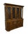 CENTURY FURNITURE Solid Walnut Rustic European Style 78" Buffet w. Lighted Display China Cabinet 83.5" High 78.25" Wide...