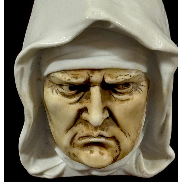 Traditional Rare German Porcelain Figural Matchstrike Frowning Nun, Atrib. Schafer & Vater For Sale - Image 3 of 9