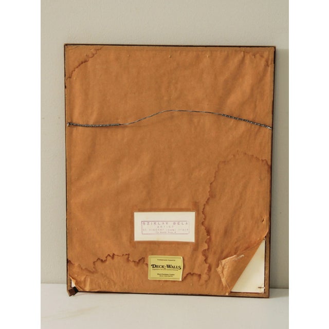 Green Mid 20th Century Italian Roman Ruins Colored Etching by Sziklay Bela For Sale - Image 8 of 13