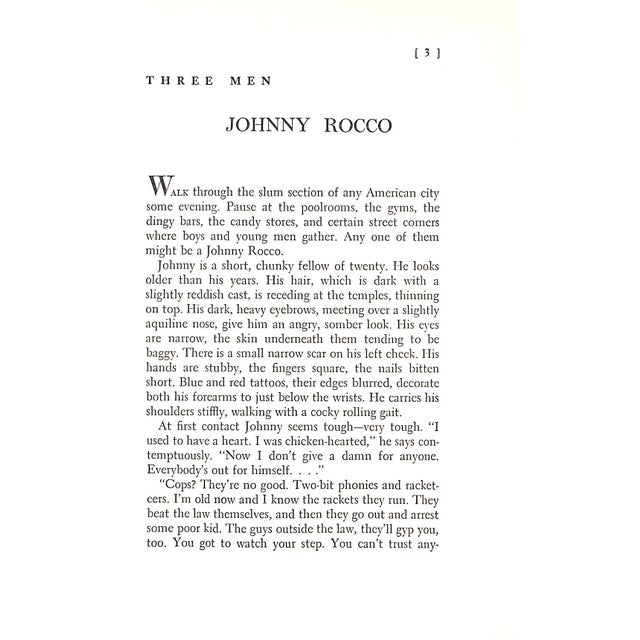 1950s "Three Men an Experiment in the Biography of Emotions" 1954 Evans, Jean For Sale - Image 5 of 5