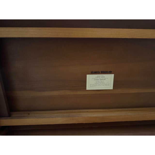 Brown Mid 20th Century Vintage Eldred Wheeler Cherry Wood Queen Anne Tea Table For Sale - Image 8 of 8