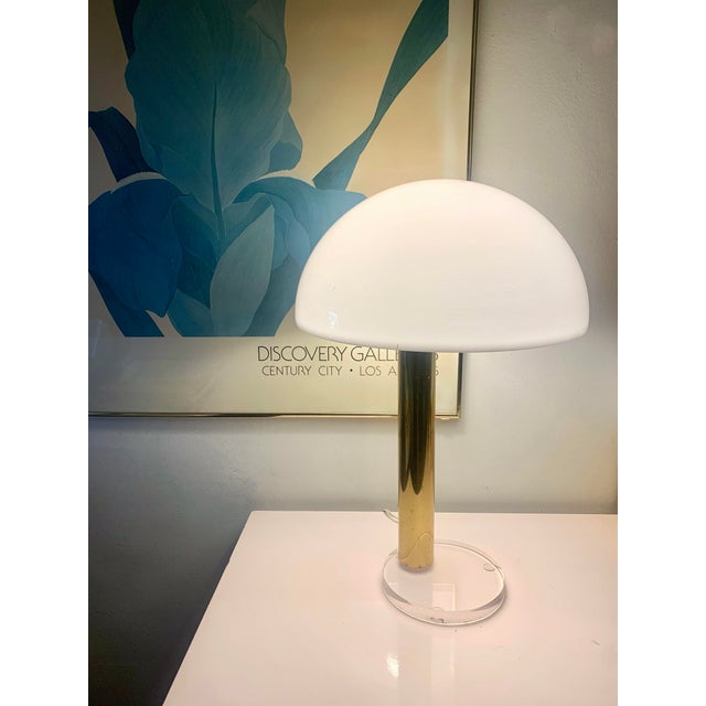 Mid-Century Modern 1970s Gage Cauchois Touch Sensitive Dome Table Lamp For Sale - Image 3 of 8