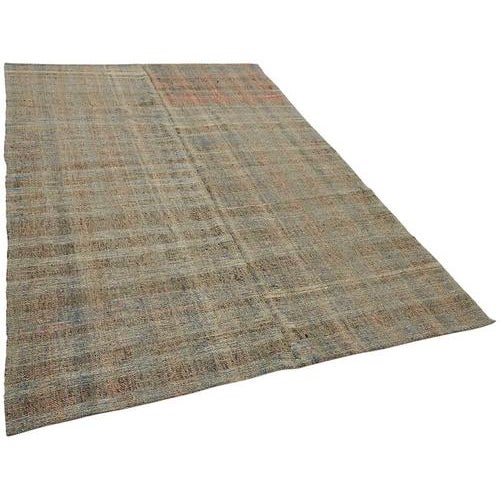 Textile Vintage Turkish Flatweave Kilim Rug For Sale - Image 7 of 7