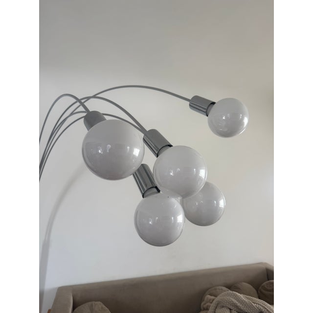 Postmodern Vintage Nova of California Multi-Arm Brass Arc Lamp With Marble Base For Sale - Image 3 of 3