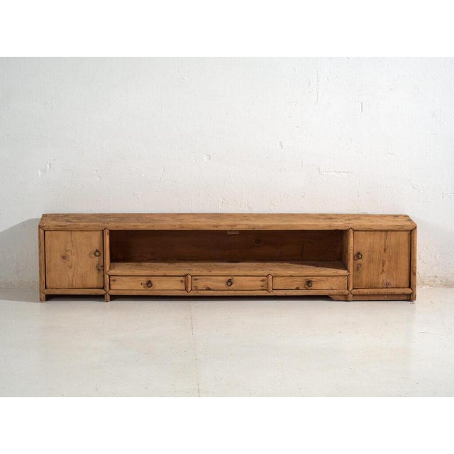 Antique Pine Low Sideboard For Sale - Image 6 of 13