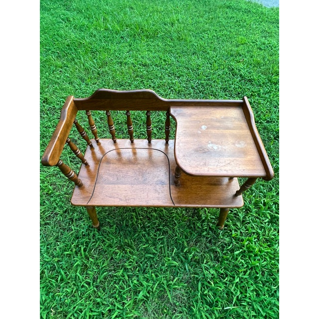 Vintage Ethan Allen Maple Telephone Gossip Bench Chairish
