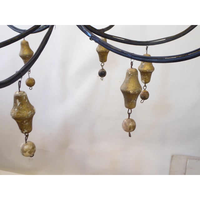 Vintage American Iron Chandelier For Sale - Image 4 of 4