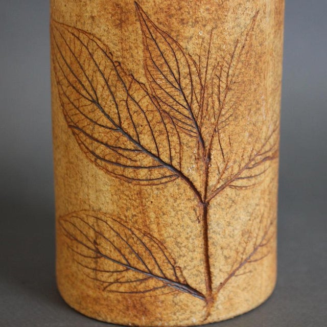 Brown French Stoneware Vase by Ramonde Leduc, 1960s-1970s For Sale - Image 8 of 14