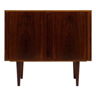 Kai Kristensen Rosewood Tambour Door Cabinet Sideboard / Media Cabinet For Sale